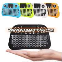 2017 colourful mini 2.4G wireless keyboard i10 Air mouse balcklit keybord mouse with touch pad