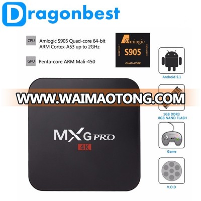 Dragonbest original mx pro, mx8 pro , MXG Pro Android TV Box Amlogic S905 4K Android Media Player tv box