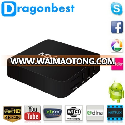 2017 hot MXG R9 RK3329 android tv box Kodi 16.1 4K Smart tv box