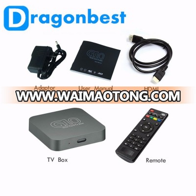 2016 Newest Metal !SET TOP BOX RK3368 Octa core Android 5.1 G10 tv box 2G/16G KODI WIFI 3D 4K*2K